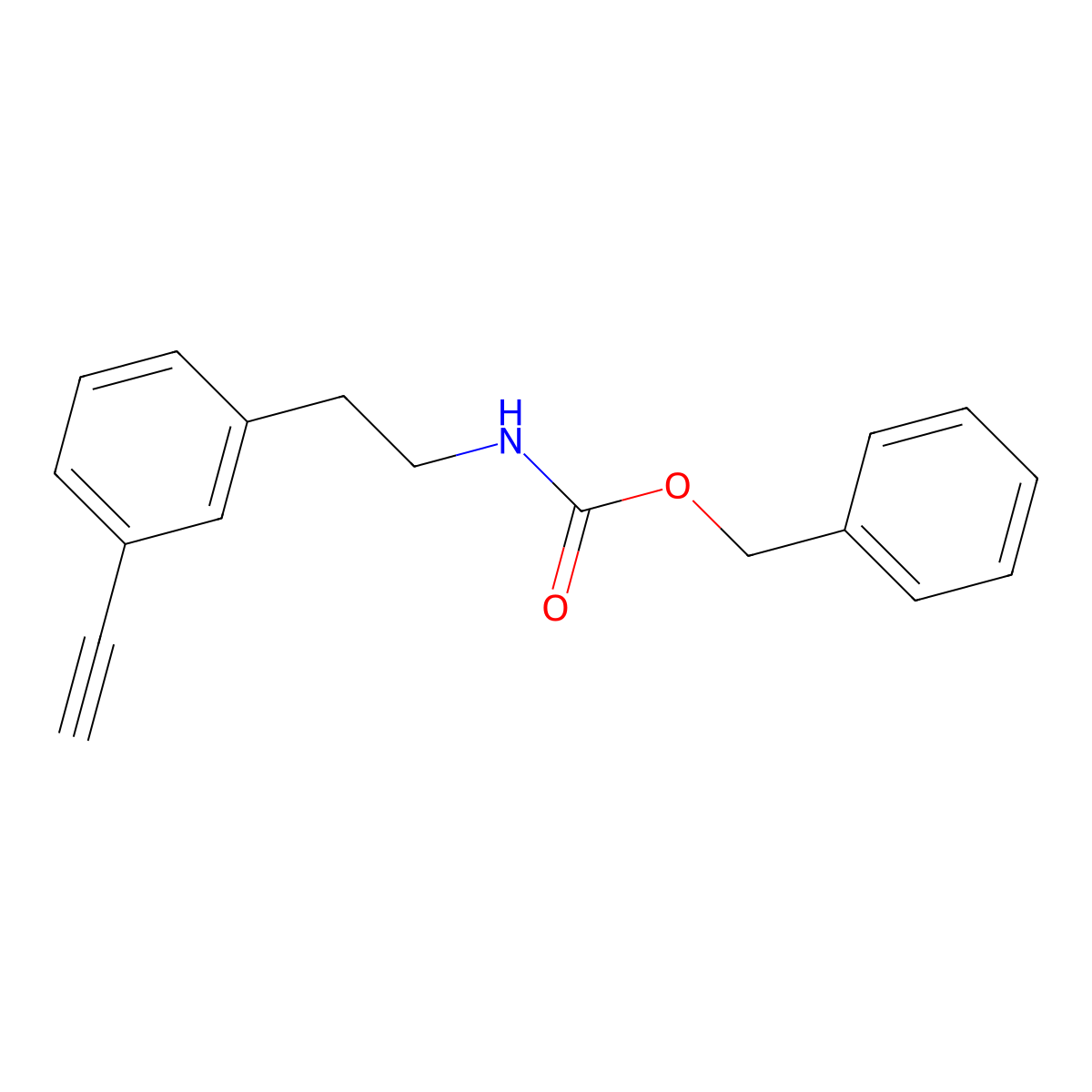 benzyl N-[2-(3-ethynylphenyl)ethyl]carbamate molecular structure, CAS 2680666-79-7