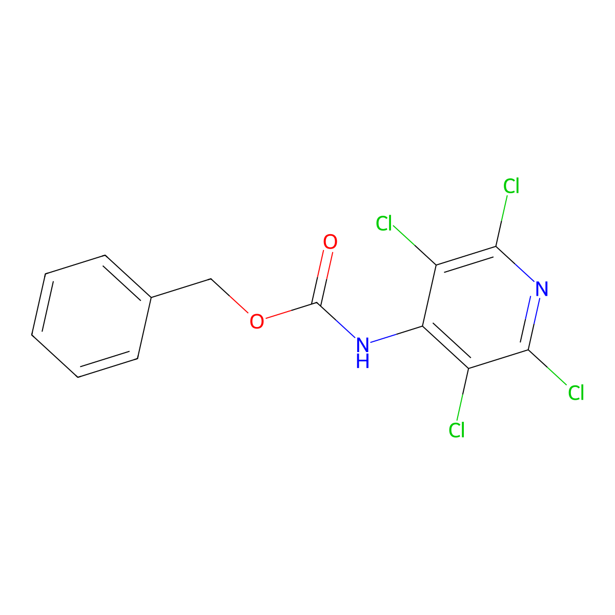 benzyl N-(2,3,5,6-tetrachloropyridin-4-yl)carbamate molecular structure, CAS 2680666-85-5