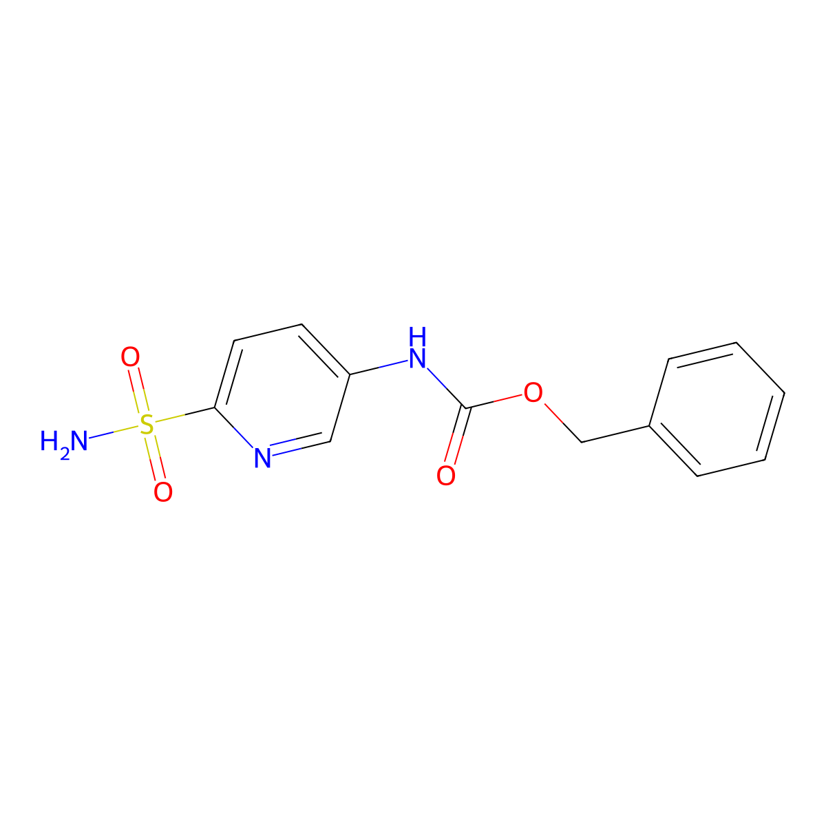 benzyl N-(6-sulfamoylpyridin-3-yl)carbamate molecular structure, CAS 2680666-95-7