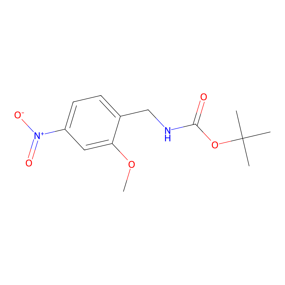 tert-butyl N-[(2-methoxy-4-nitrophenyl)methyl]carbamate molecular structure, CAS 2680667-06-3