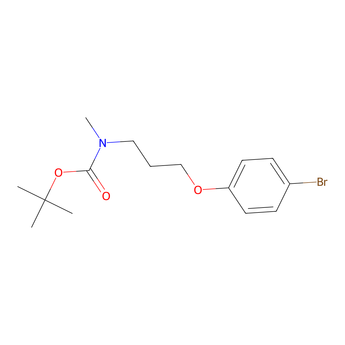tert-butyl N-[3-(4-bromophenoxy)propyl]-N-methylcarbamate molecular structure, CAS 2680667-12-1