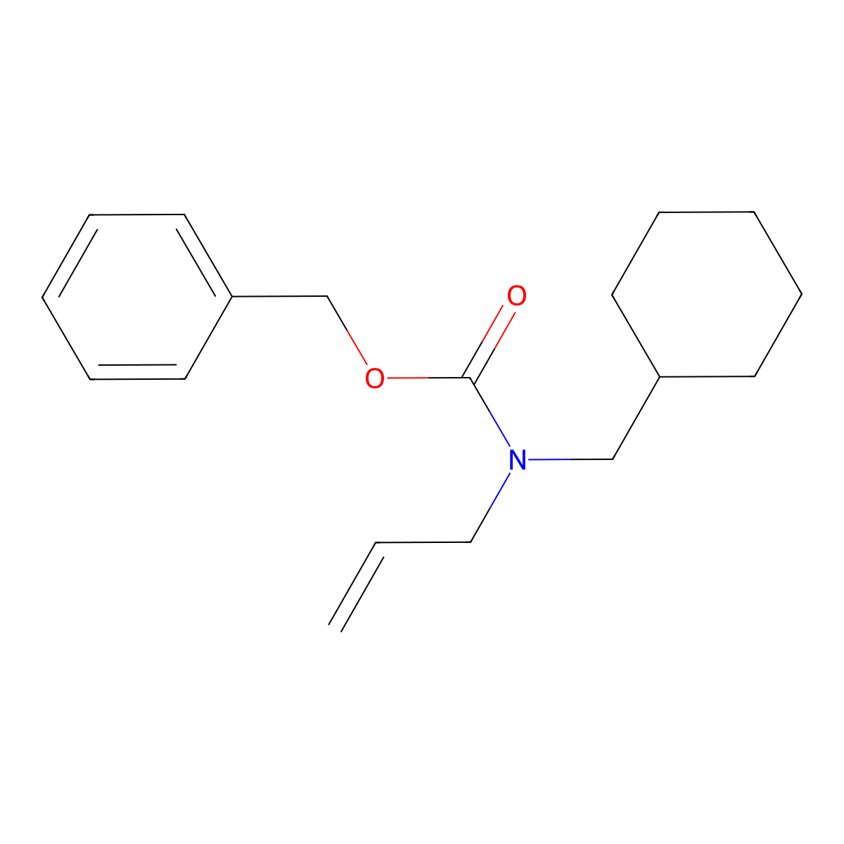 benzyl N-(cyclohexylmethyl)-N-(prop-2-en-1-yl)carbamate molecular structure, CAS 2680667-20-1