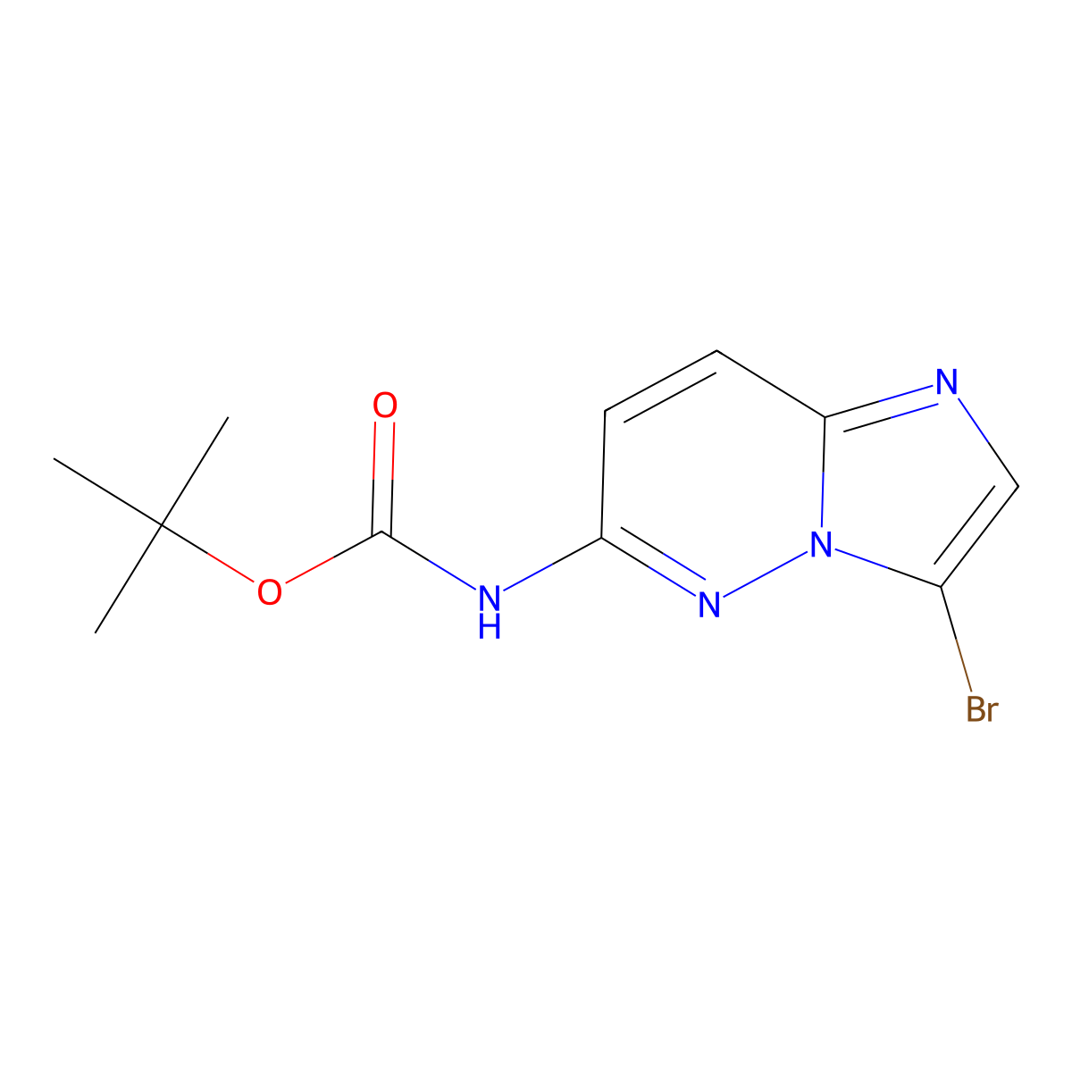 tert-butyl N-{3-bromoimidazo[1,2-b]pyridazin-6-yl}carbamate molecular structure, CAS 2680667-27-8