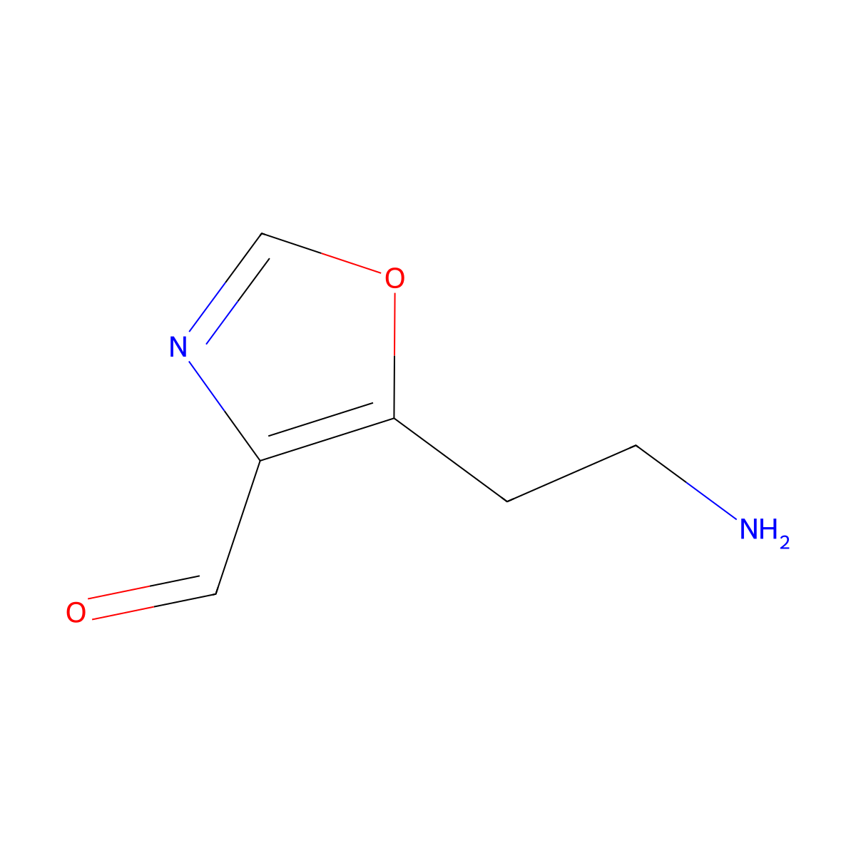 5-(2-Aminoethyl)-1,3-oxazole-4-carbaldehyde molecular structure, CAS 2680667-28-9