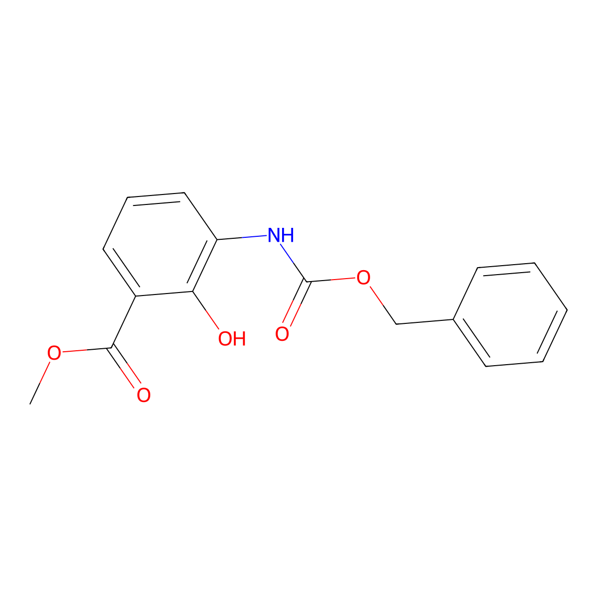 Methyl 3-{[(benzyloxy)carbonyl]amino}-2-hydroxybenzoate molecular structure, CAS 2680667-54-1