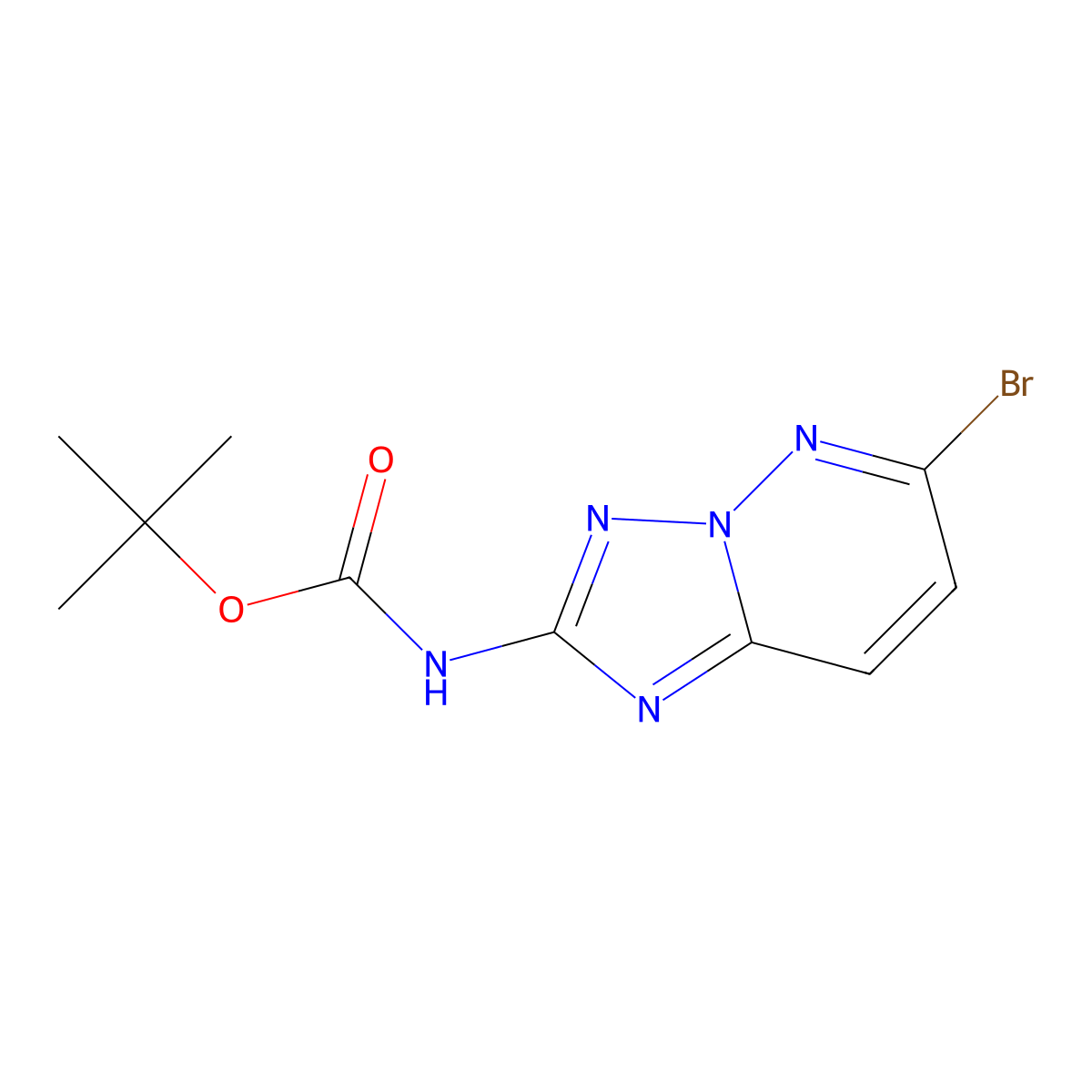 tert-butyl N-{6-bromo-[1,2,4]triazolo[1,5-b]pyridazin-2-yl}carbamate molecular structure, CAS 2680667-67-6