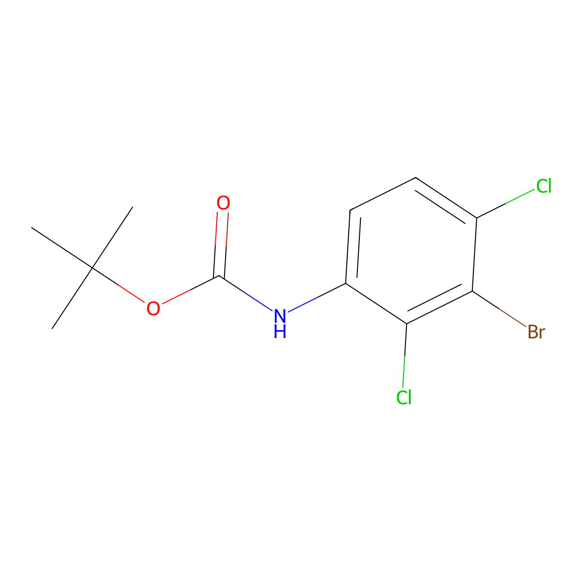 tert-butyl N-(3-bromo-2,4-dichlorophenyl)carbamate molecular structure, CAS 2680667-68-7