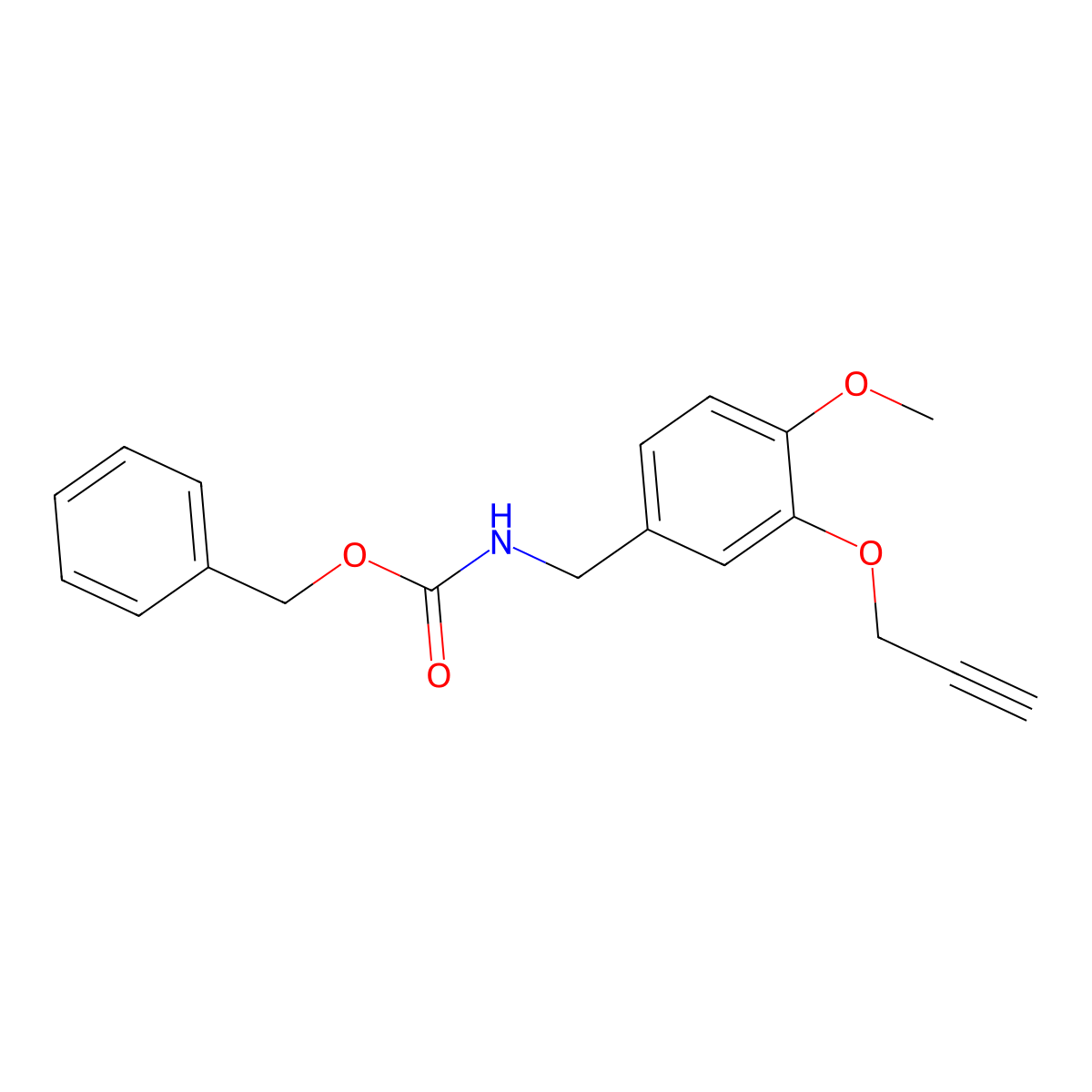 benzyl N-{[4-methoxy-3-(prop-2-yn-1-yloxy)phenyl]methyl}carbamate molecular structure, CAS 2680667-69-8