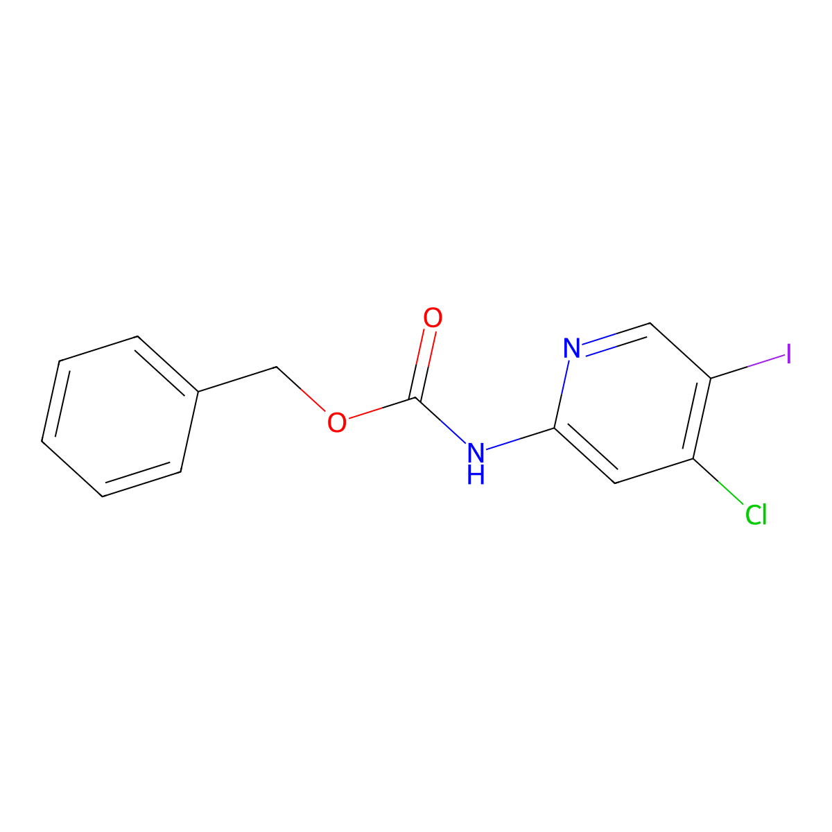 benzyl N-(4-chloro-5-iodopyridin-2-yl)carbamate molecular structure, CAS 2680667-85-8