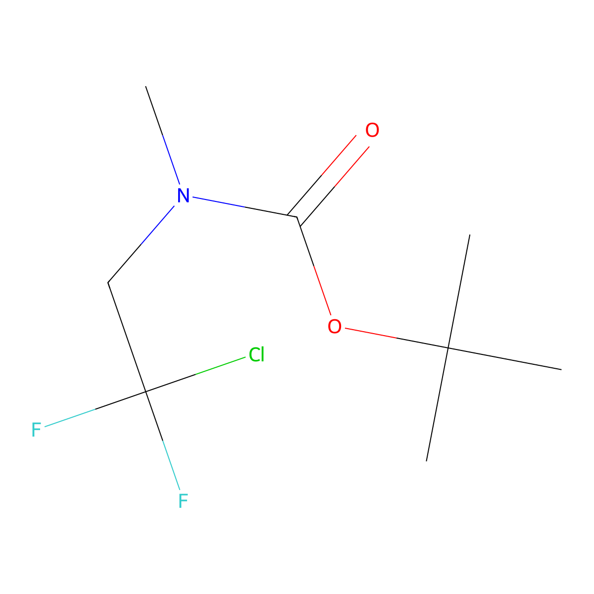 tert-butyl N-(2-chloro-2,2-difluoroethyl)-N-methylcarbamate molecular structure, CAS 2680668-52-2