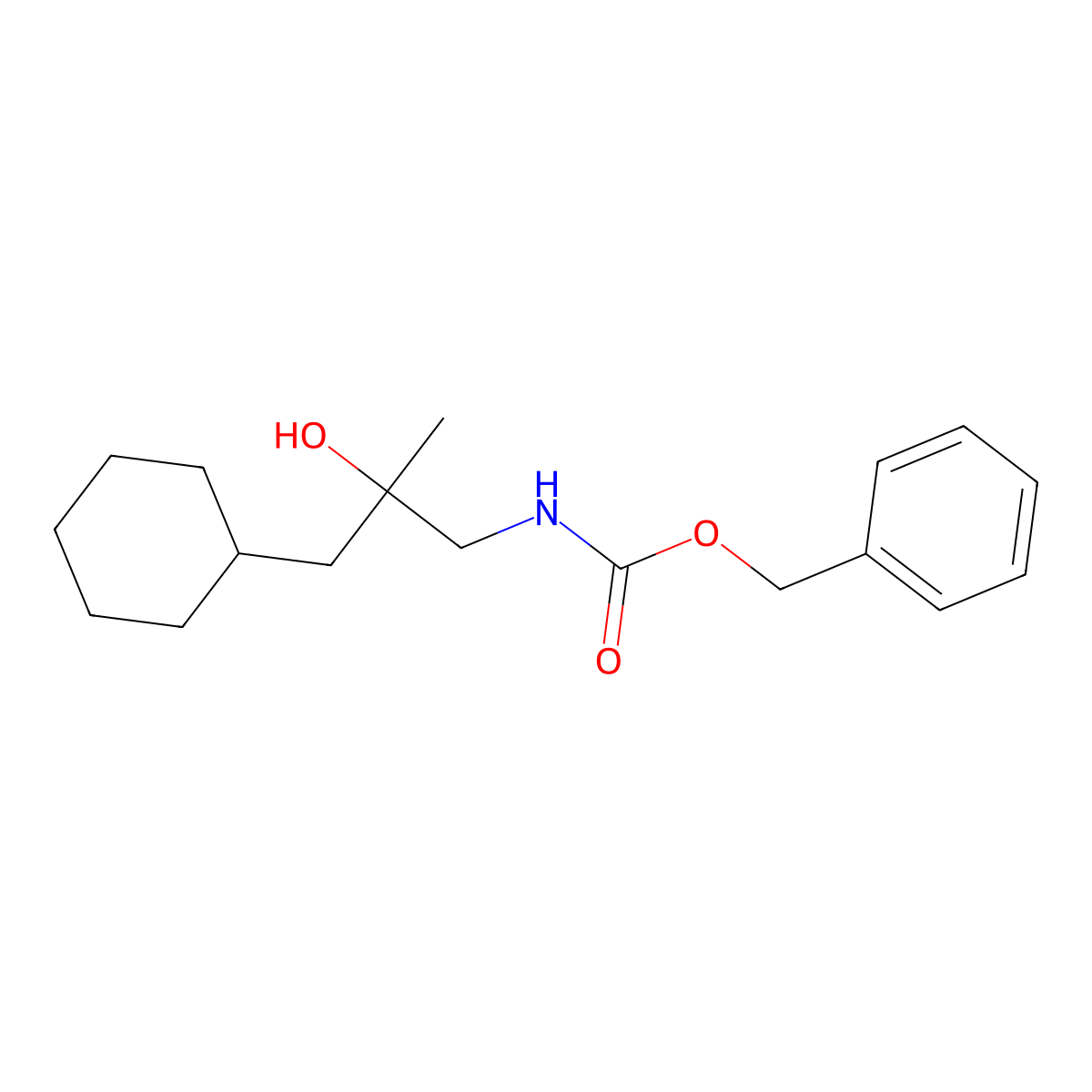 benzyl N-(3-cyclohexyl-2-hydroxy-2-methylpropyl)carbamate molecular structure, CAS 2680668-53-3