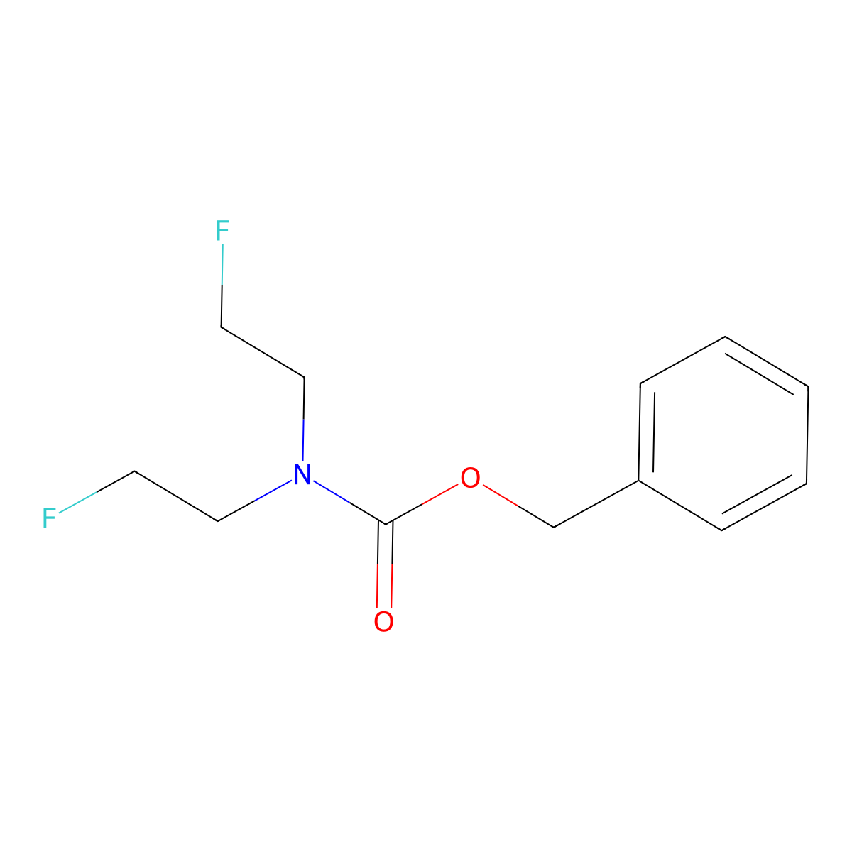 benzyl N,N-bis(2-fluoroethyl)carbamate molecular structure, CAS 2680668-76-0