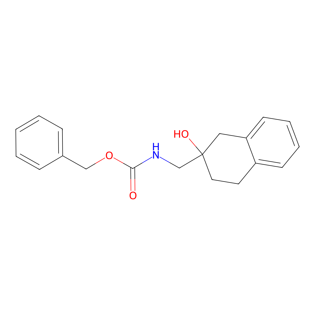 benzyl N-[(2-hydroxy-1,2,3,4-tetrahydronaphthalen-2-yl)methyl]carbamate molecular structure, CAS 2680669-12-7