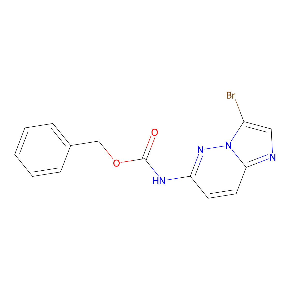 benzyl N-{3-bromoimidazo[1,2-b]pyridazin-6-yl}carbamate molecular structure, CAS 2680669-20-7