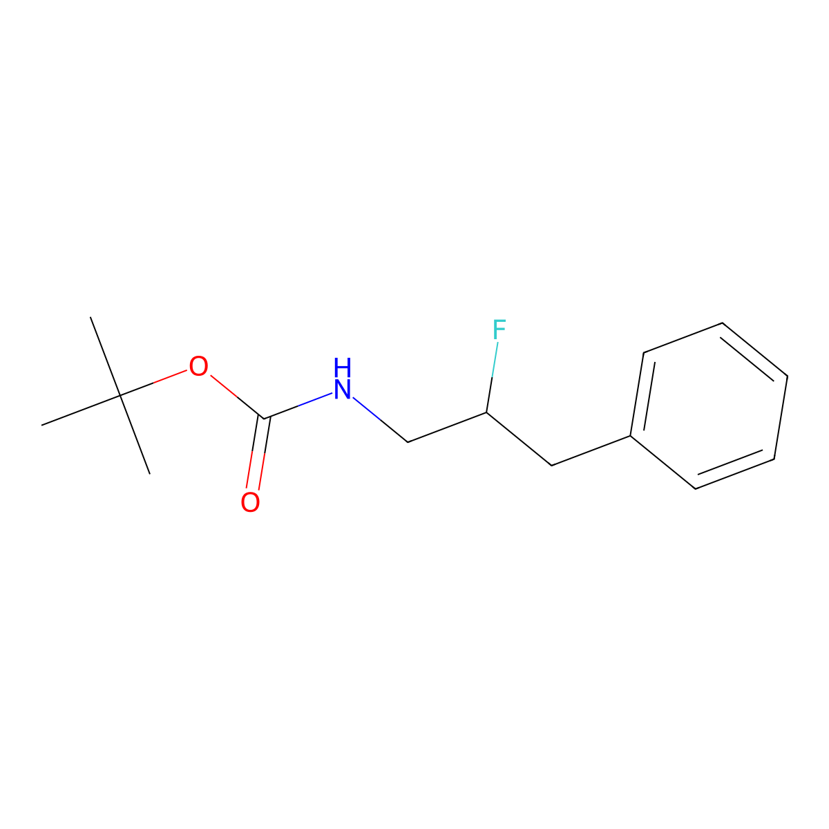 tert-butyl N-(2-fluoro-3-phenylpropyl)carbamate molecular structure, CAS 2680669-23-0