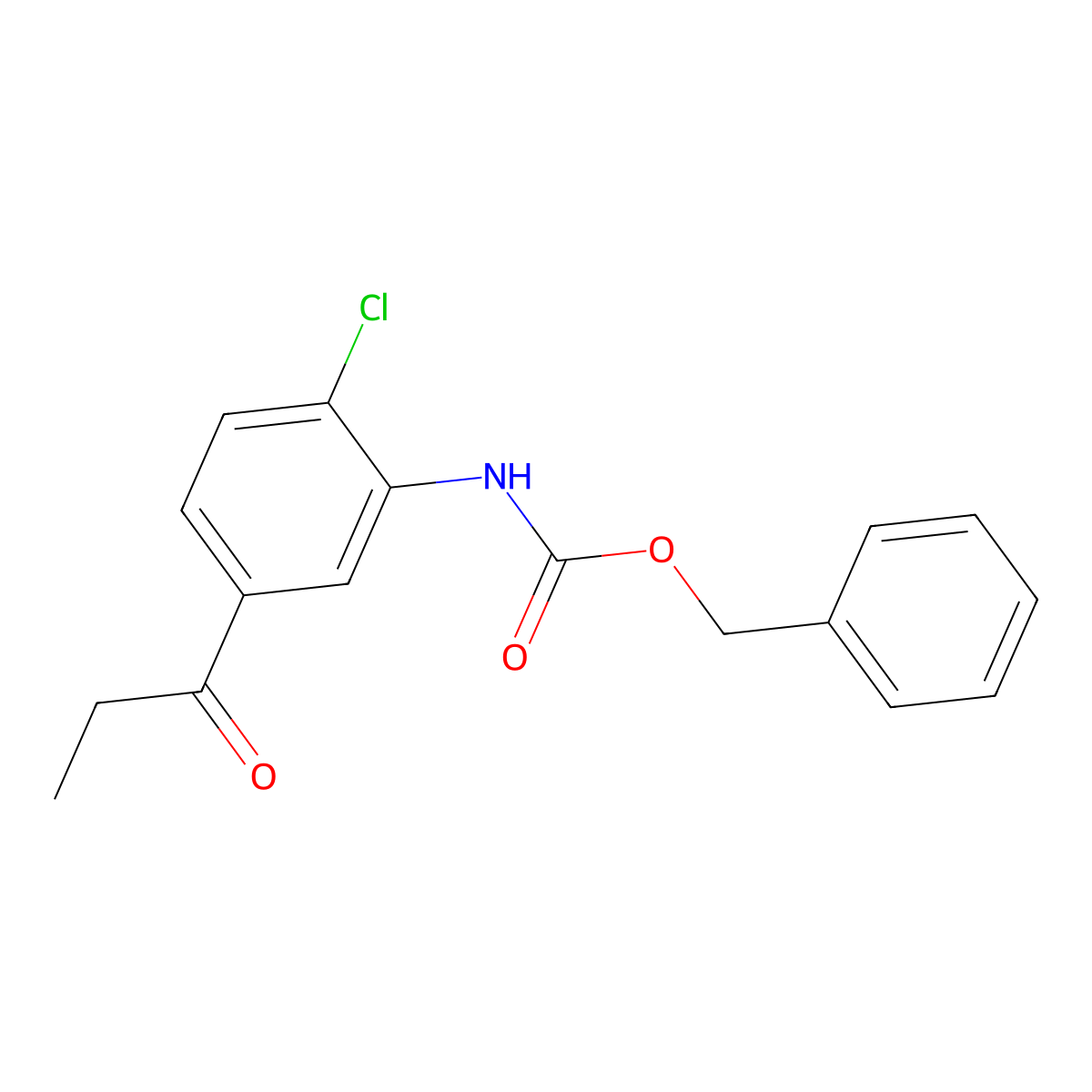 benzyl N-(2-chloro-5-propanoylphenyl)carbamate molecular structure, CAS 2680669-39-8
