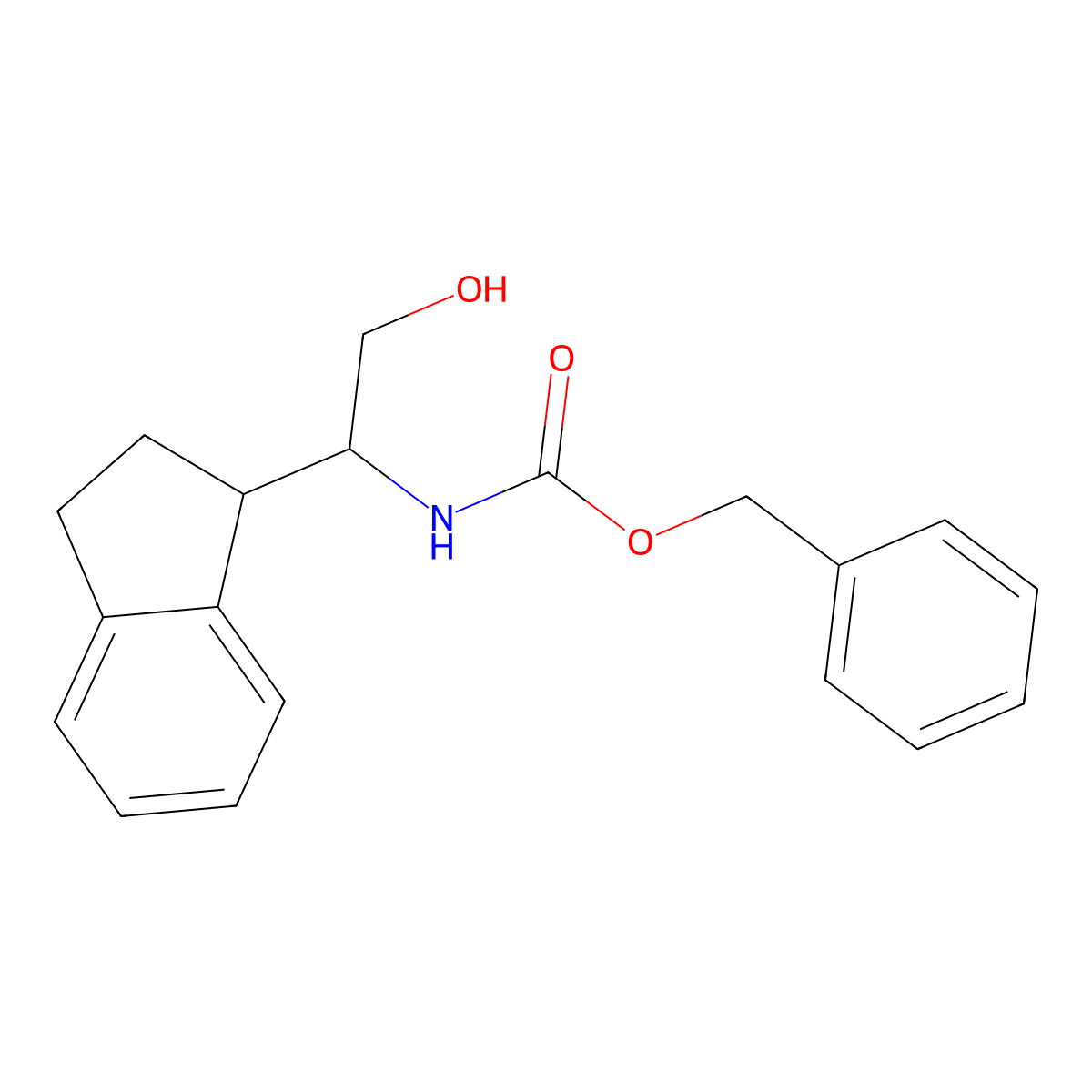 benzyl N-[1-(2,3-dihydro-1H-inden-1-yl)-2-hydroxyethyl]carbamate molecular structure, CAS 2680669-59-2