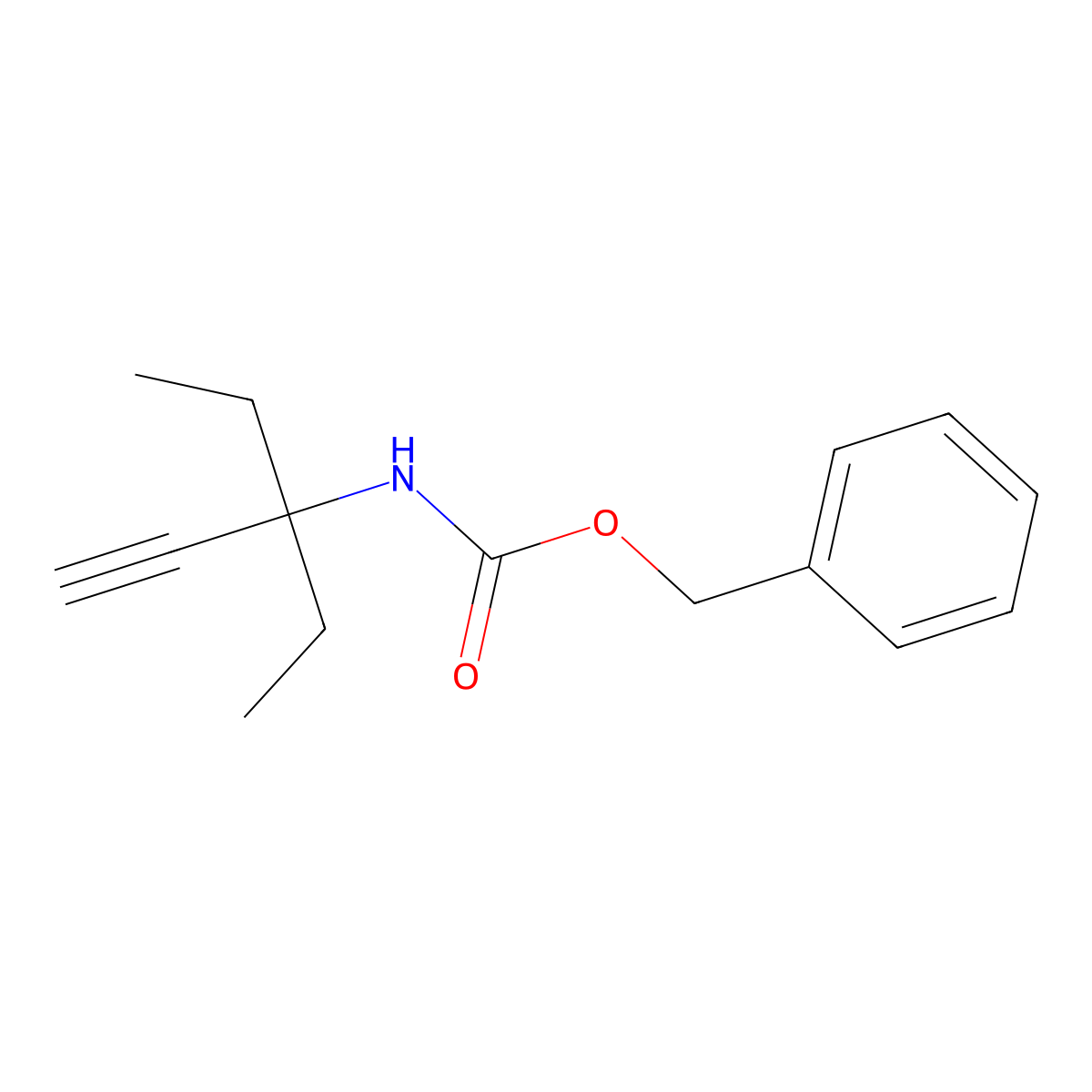 benzyl N-(3-ethylpent-1-yn-3-yl)carbamate molecular structure, CAS 2680670-14-6
