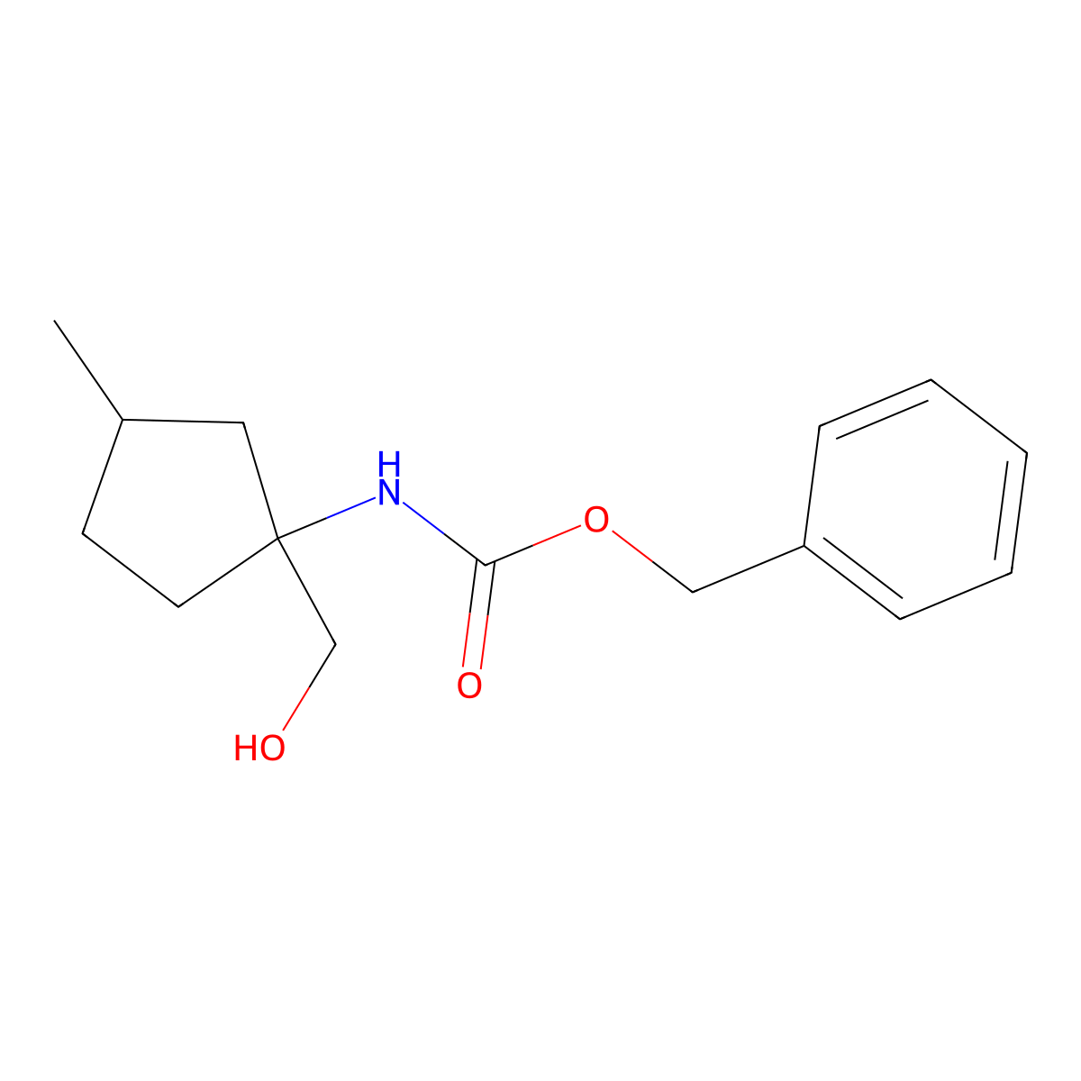 benzyl N-[1-(hydroxymethyl)-3-methylcyclopentyl]carbamate molecular structure, CAS 2680670-26-0