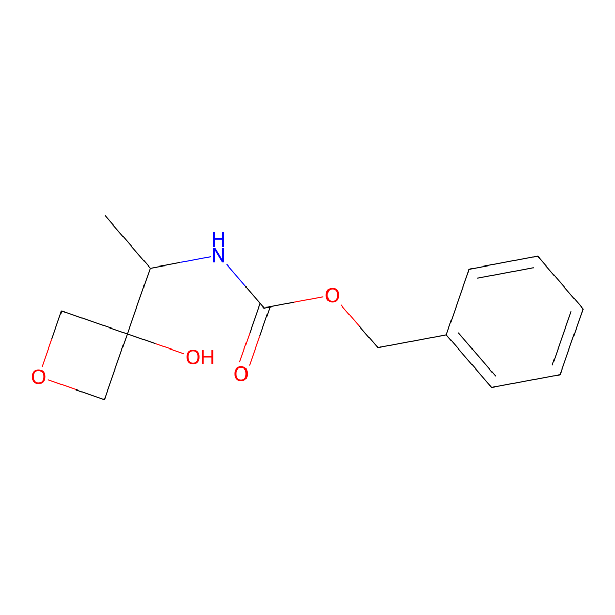 benzyl N-[1-(3-hydroxyoxetan-3-yl)ethyl]carbamate molecular structure, CAS 2680670-29-3