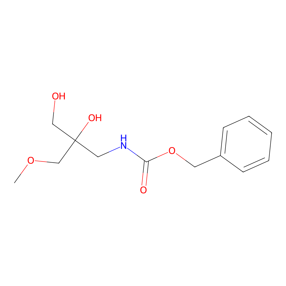 benzyl N-[2,3-dihydroxy-2-(methoxymethyl)propyl]carbamate molecular structure, CAS 2680670-31-7