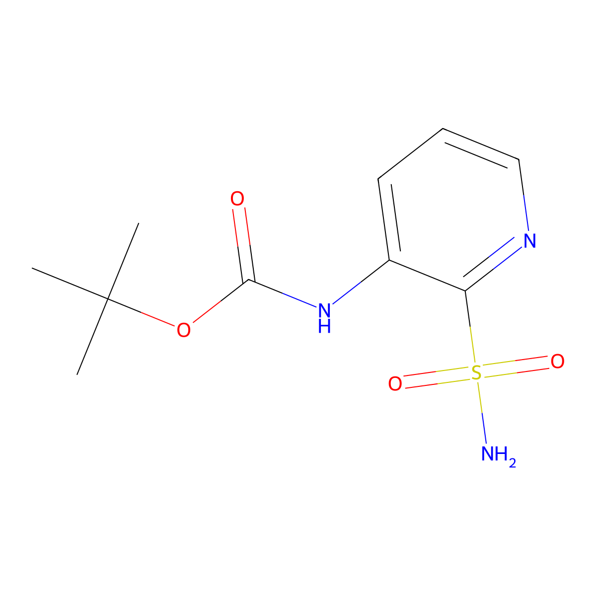 tert-butyl N-(2-sulfamoylpyridin-3-yl)carbamate molecular structure, CAS 2680670-42-0