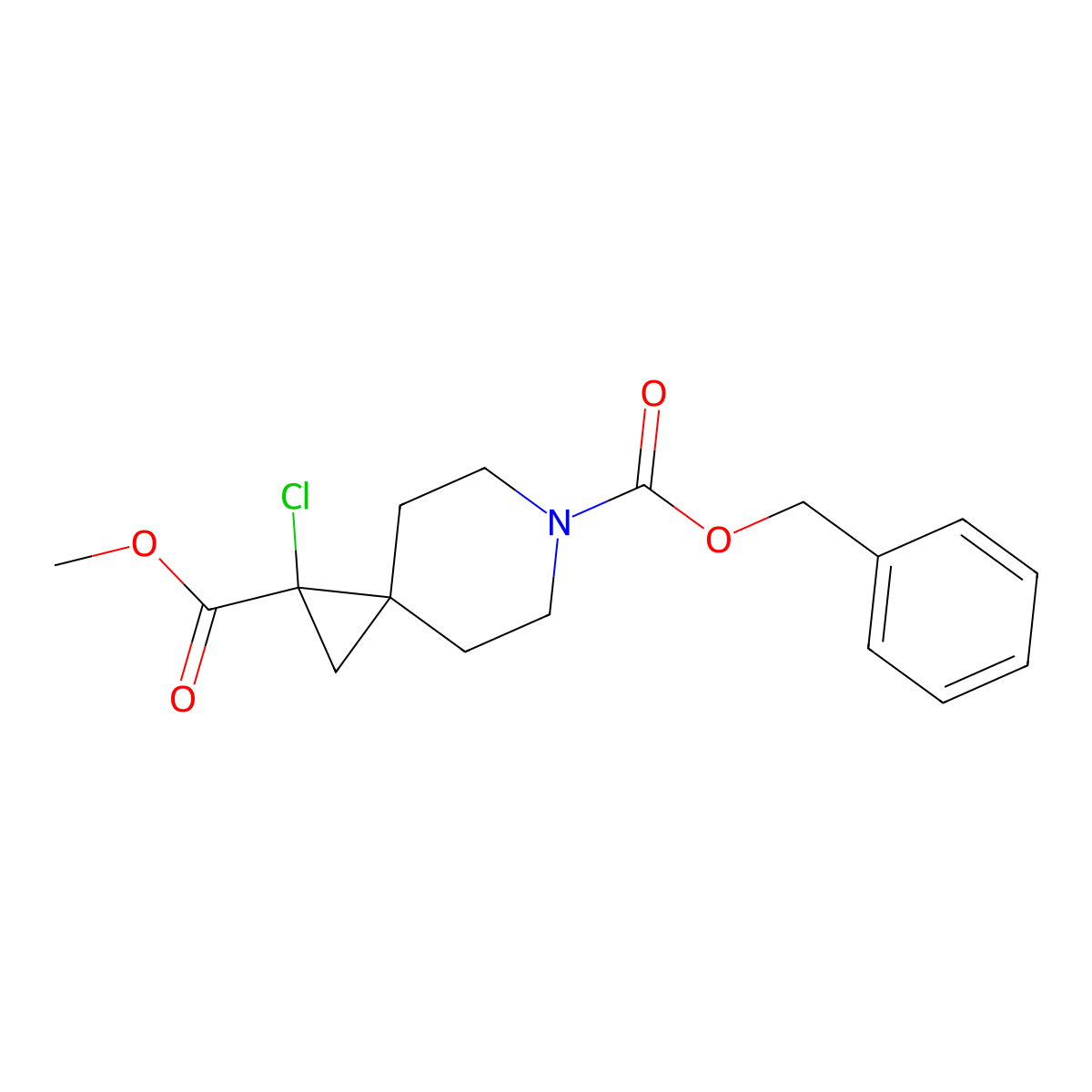 6-Benzyl 1-methyl 1-chloro-6-azaspiro[2.5]octane-1,6-dicarboxylate molecular structure, CAS 2680670-81-7