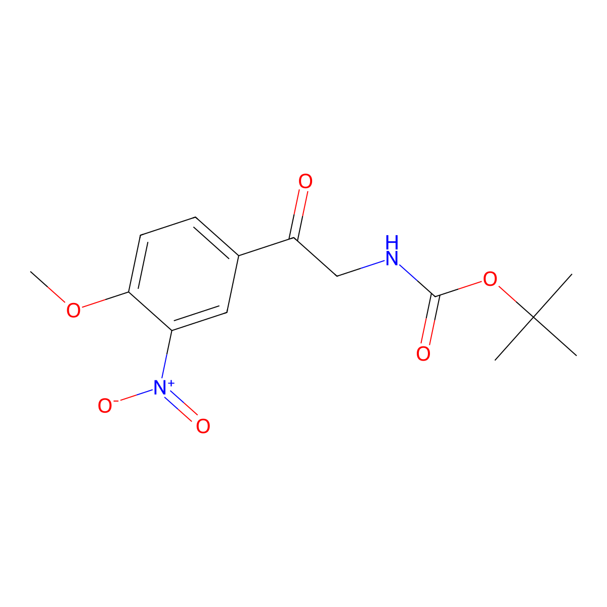 tert-butyl N-[2-(4-methoxy-3-nitrophenyl)-2-oxoethyl]carbamate molecular structure, CAS 2680670-98-6