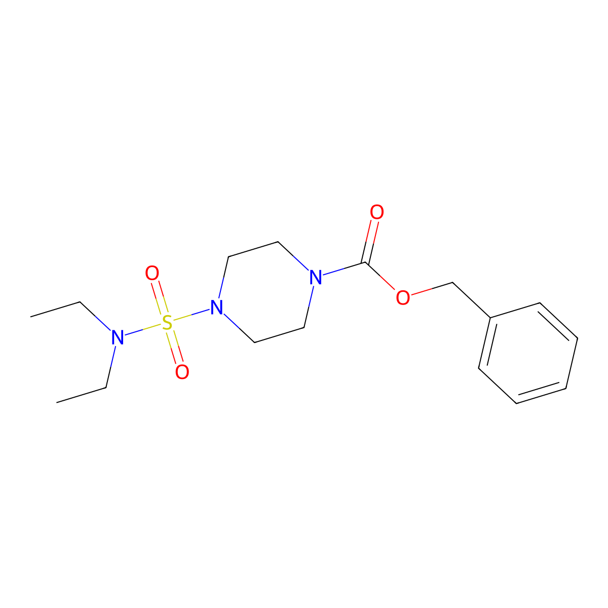 Benzyl 4-(diethylsulfamoyl)piperazine-1-carboxylate molecular structure, CAS 2680671-10-5