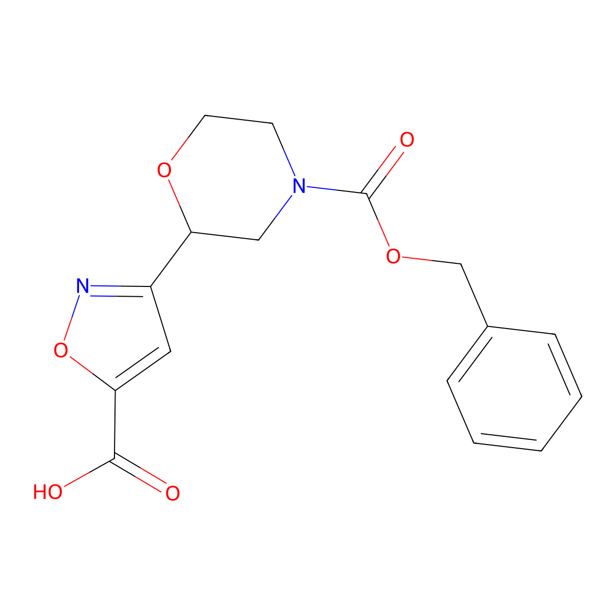 3-{4-[(Benzyloxy)carbonyl]morpholin-2-yl}-1,2-oxazole-5-carboxylic acid molecular structure, CAS 2680671-32-1
