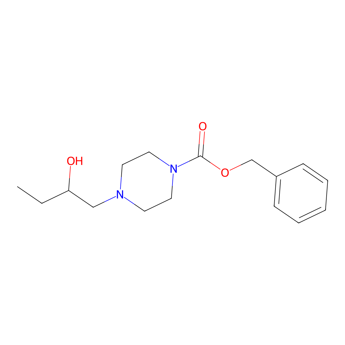 Benzyl 4-(2-hydroxybutyl)piperazine-1-carboxylate molecular structure, CAS 2680671-36-5