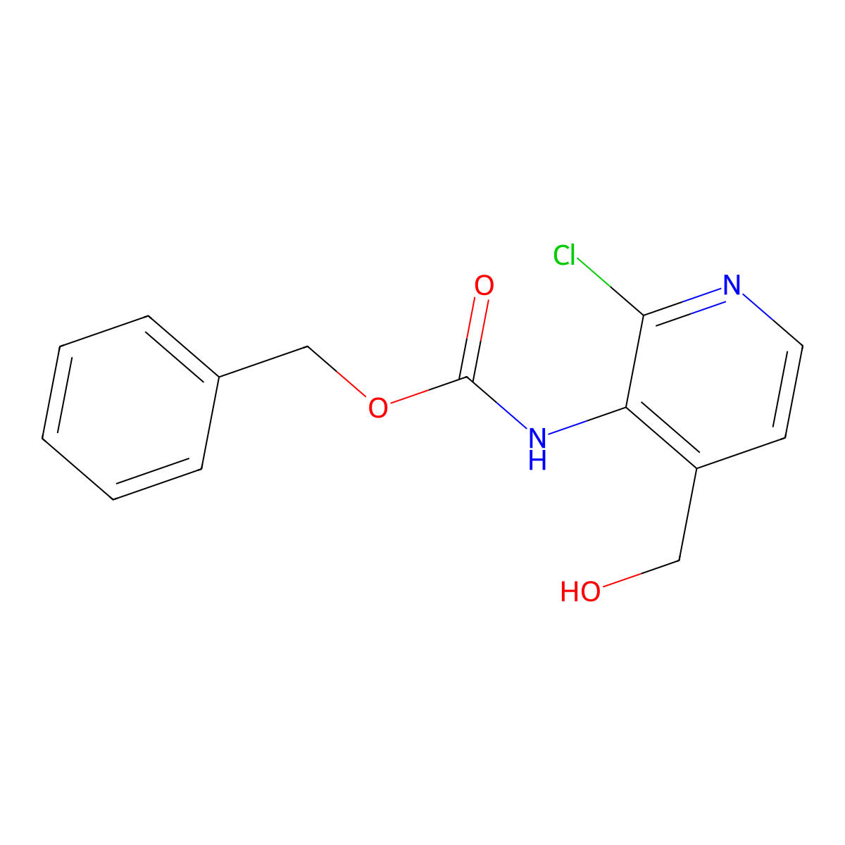 benzyl N-[2-chloro-4-(hydroxymethyl)pyridin-3-yl]carbamate molecular structure, CAS 2680671-38-7