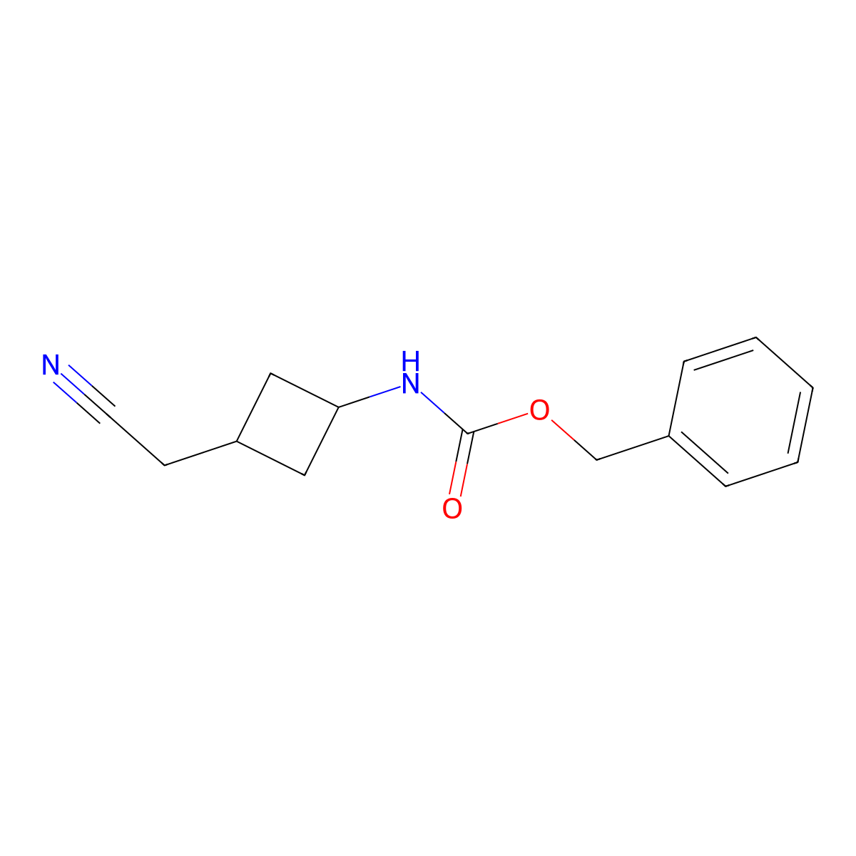 benzyl N-[3-(cyanomethyl)cyclobutyl]carbamate molecular structure, CAS 2680671-48-9