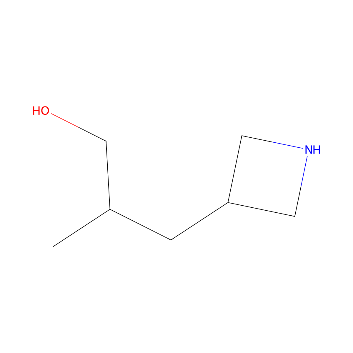 3-(Azetidin-3-yl)-2-methylpropan-1-ol molecular structure, CAS 2680671-77-4