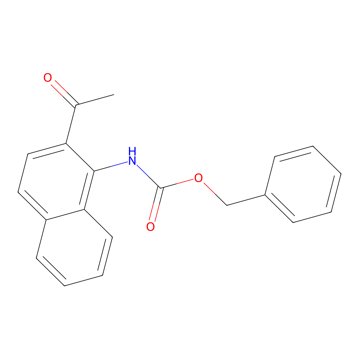 benzyl N-(2-acetylnaphthalen-1-yl)carbamate molecular structure, CAS 2680671-85-4