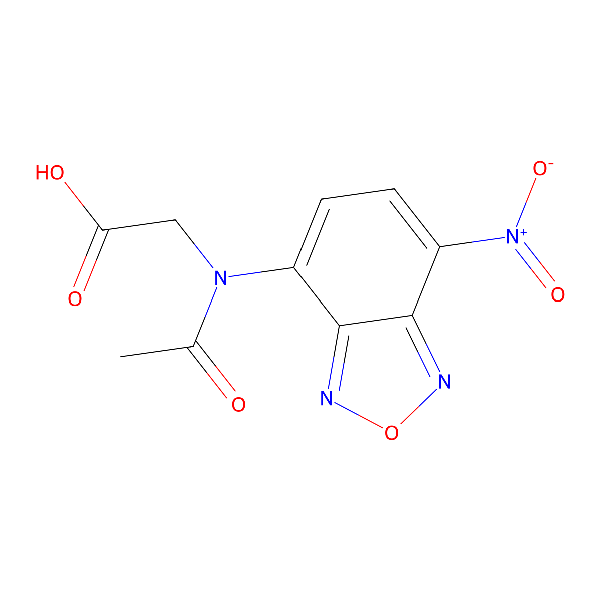 2-[N-(7-nitro-2,1,3-benzoxadiazol-4-yl)acetamido]acetic acid molecular structure, CAS 2680671-94-5
