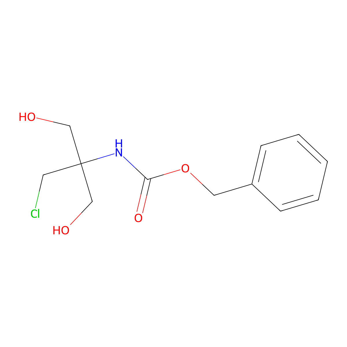 benzyl N-[2-(chloromethyl)-1,3-dihydroxypropan-2-yl]carbamate molecular structure, CAS 2680671-96-7
