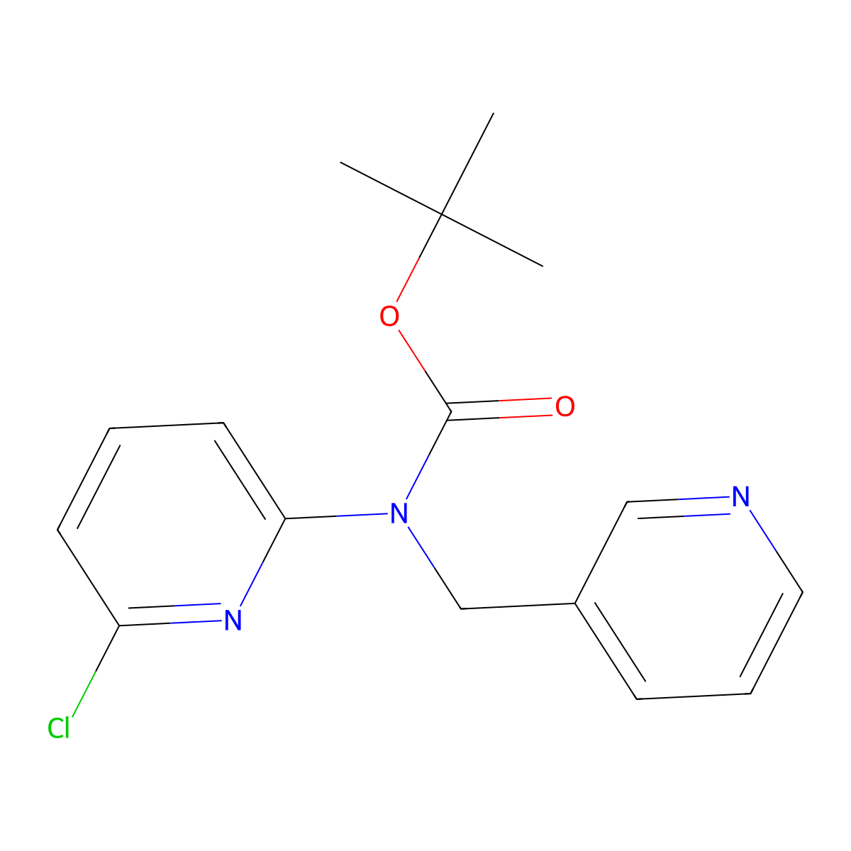 tert-butyl N-(6-chloropyridin-2-yl)-N-[(pyridin-3-yl)methyl]carbamate molecular structure, CAS 2680672-05-1
