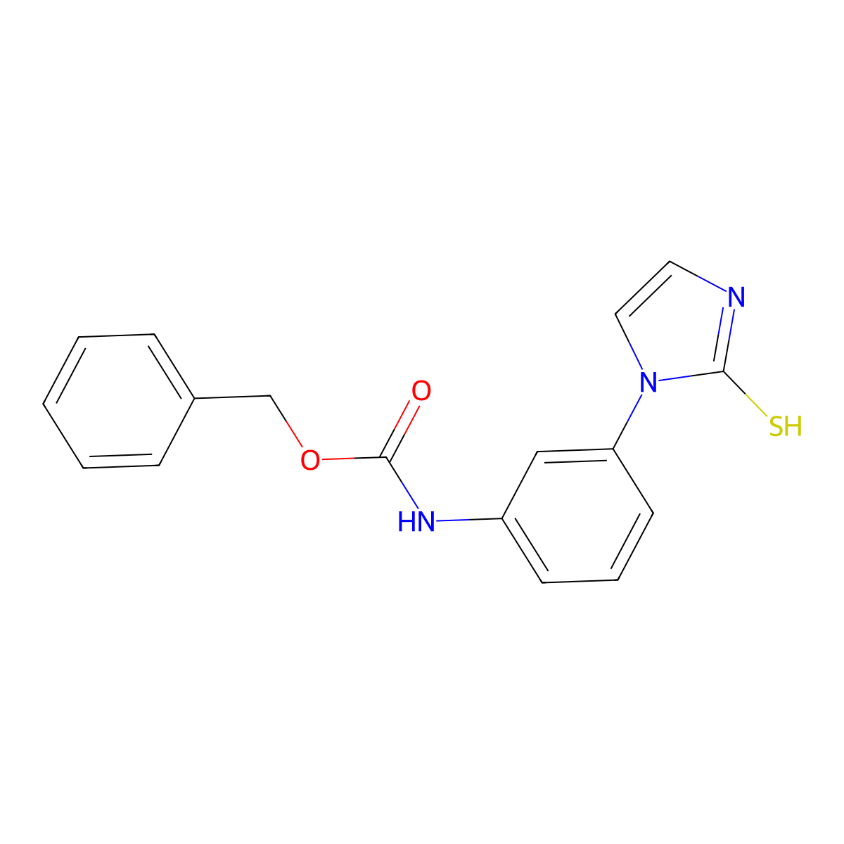 benzyl N-[3-(2-sulfanyl-1H-imidazol-1-yl)phenyl]carbamate molecular structure, CAS 2680672-13-1