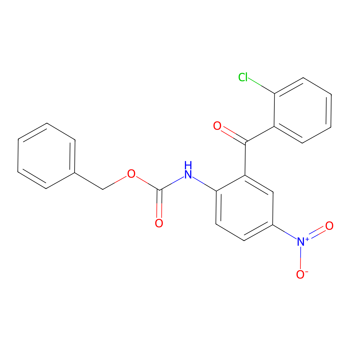 benzyl N-[2-(2-chlorobenzoyl)-4-nitrophenyl]carbamate molecular structure, CAS 2680672-15-3