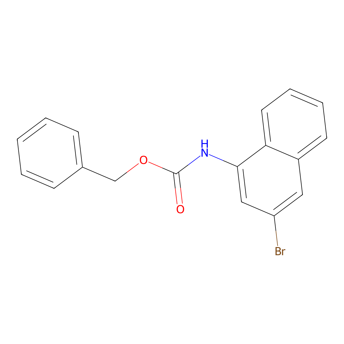 benzyl N-(3-bromonaphthalen-1-yl)carbamate molecular structure, CAS 2680672-25-5