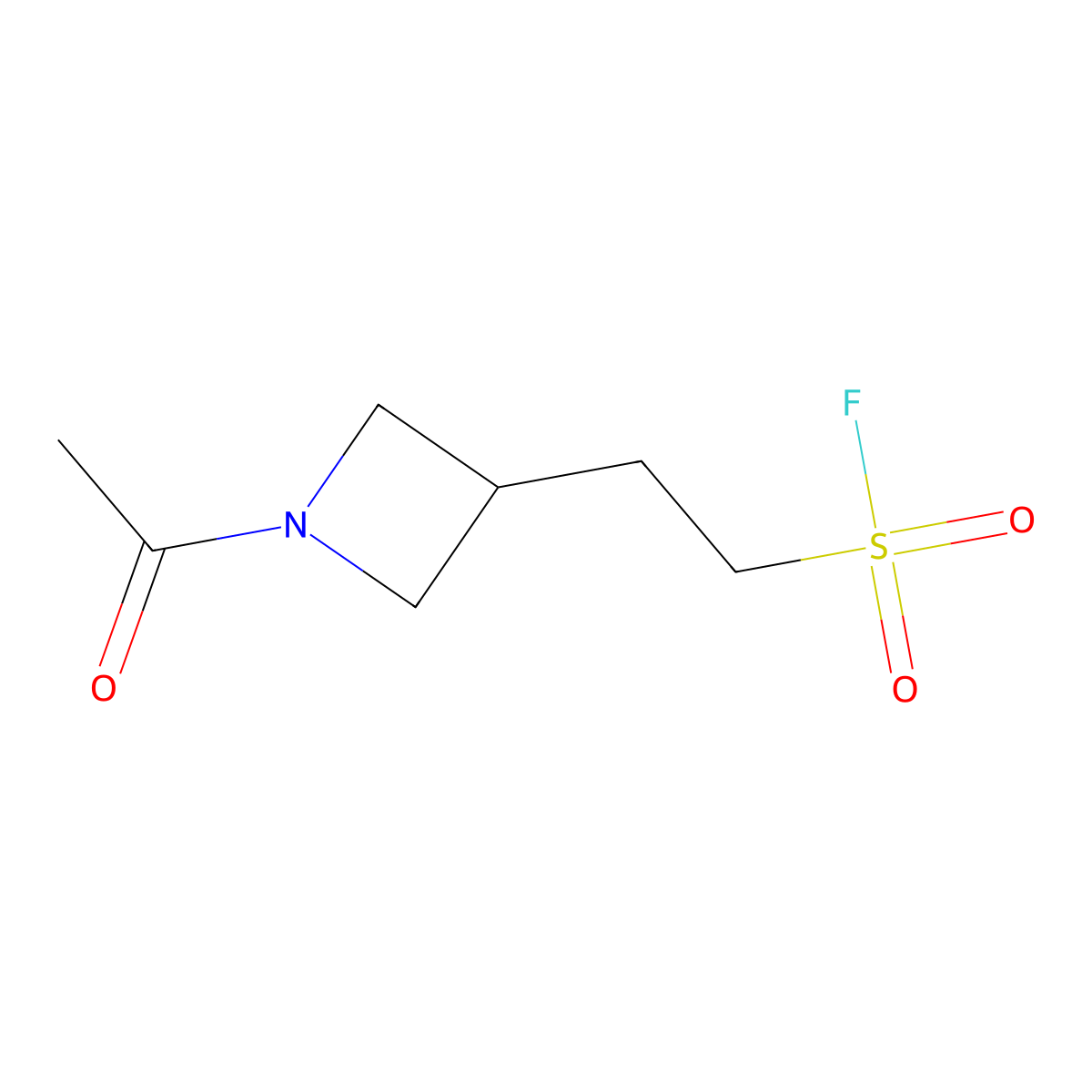 2-(1-Acetylazetidin-3-yl)ethane-1-sulfonyl fluoride molecular structure, CAS 2680672-64-2