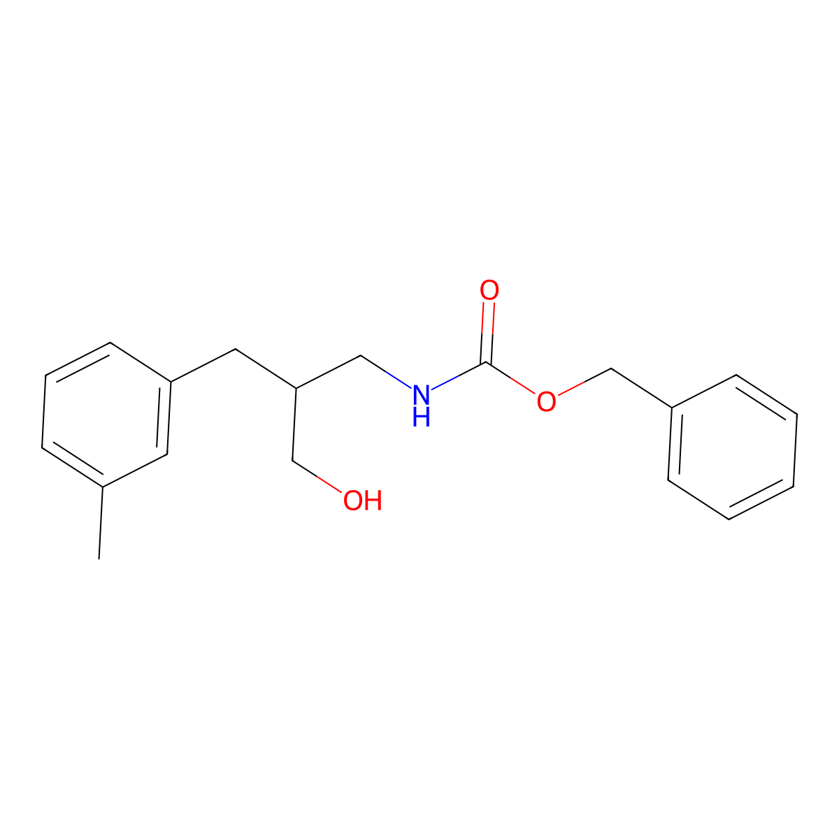 benzyl N-{3-hydroxy-2-[(3-methylphenyl)methyl]propyl}carbamate molecular structure, CAS 2680672-72-2