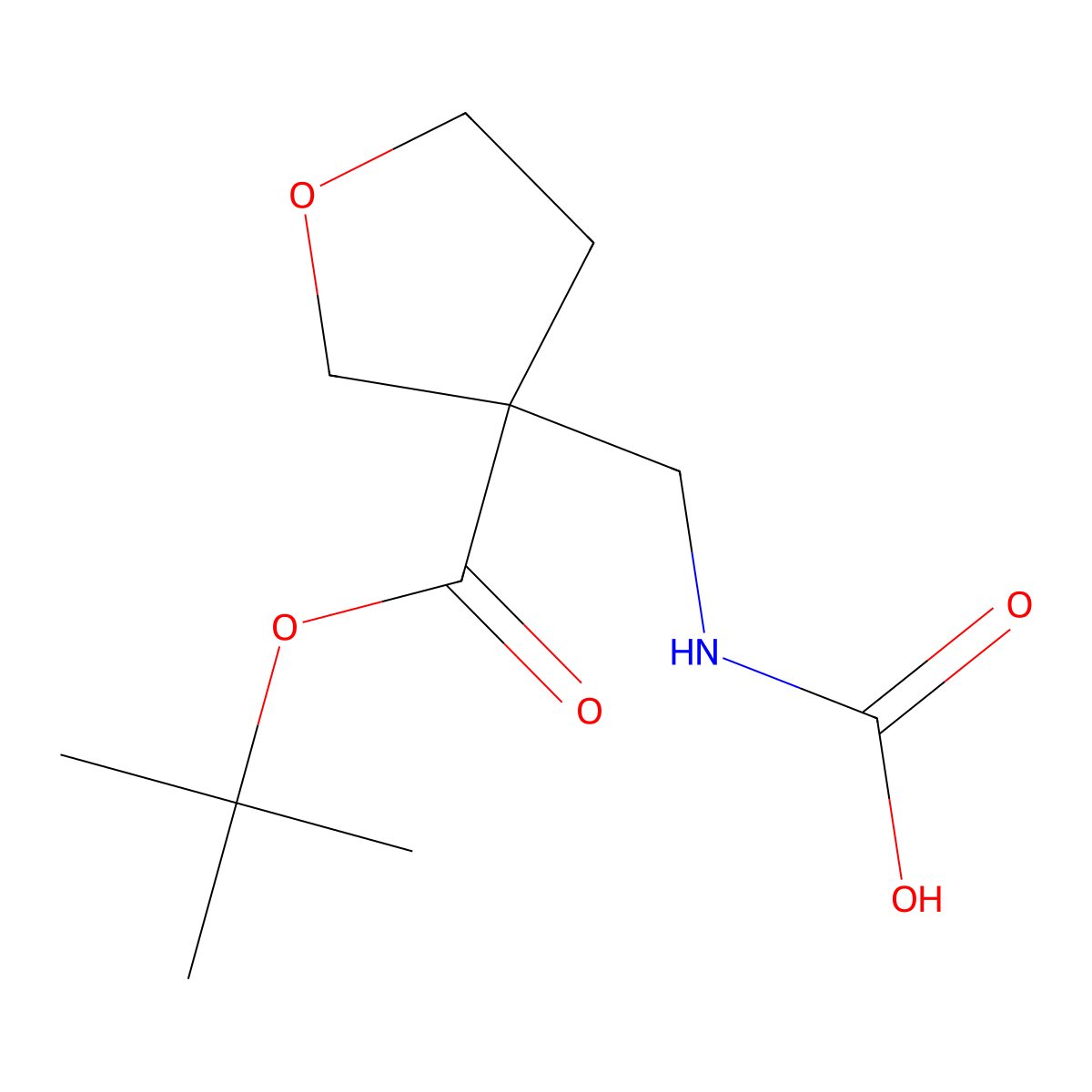 ({3-[(Tert-butoxy)carbonyl]oxolan-3-yl}methyl)carbamic acid molecular structure, CAS 2680672-73-3