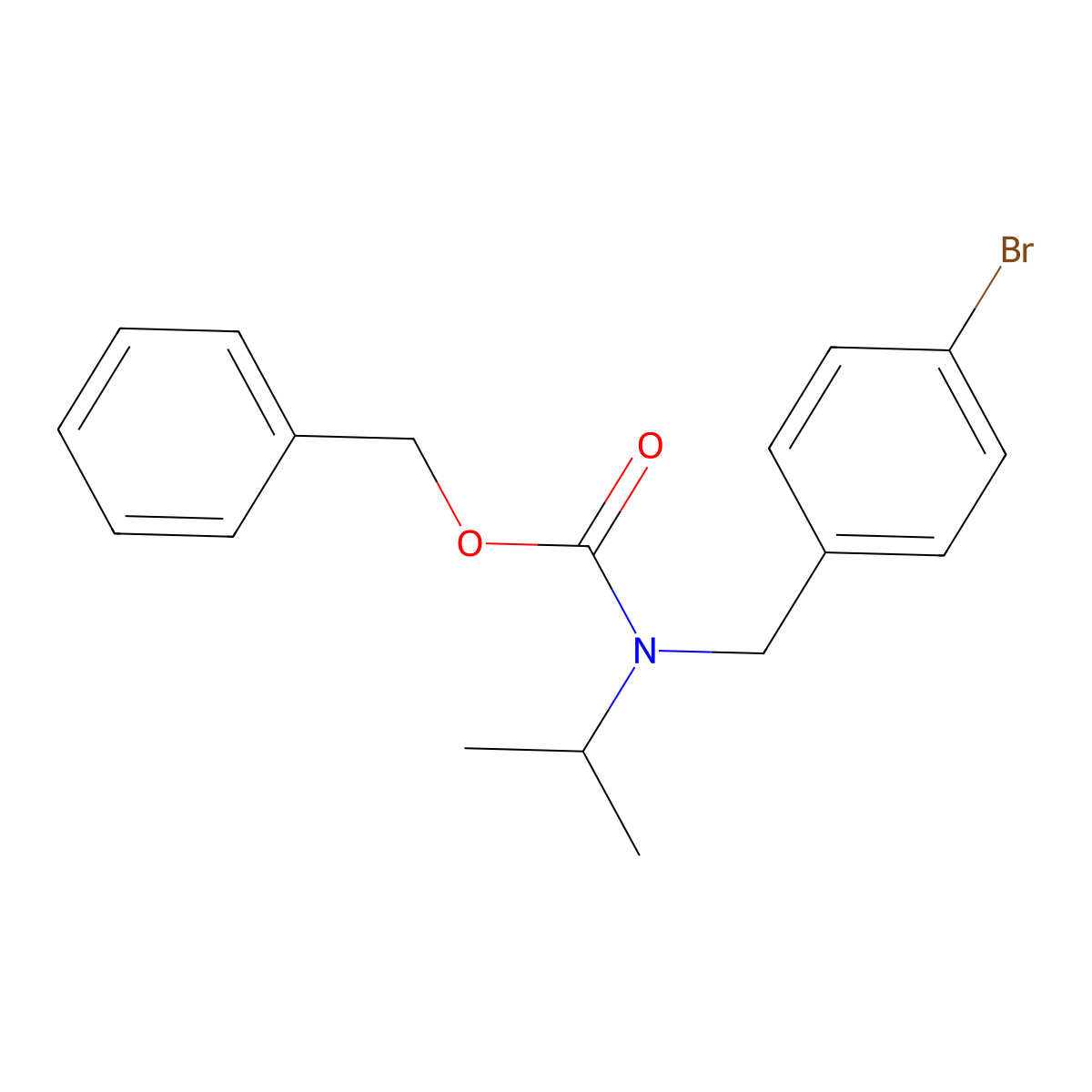 benzyl N-[(4-bromophenyl)methyl]-N-(propan-2-yl)carbamate molecular structure, CAS 2680672-79-9