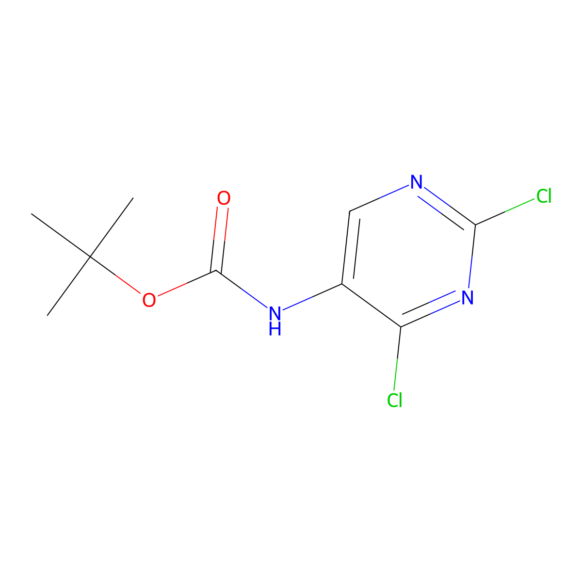 tert-butyl N-(2,4-dichloropyrimidin-5-yl)carbamate molecular structure, CAS 2680672-95-9