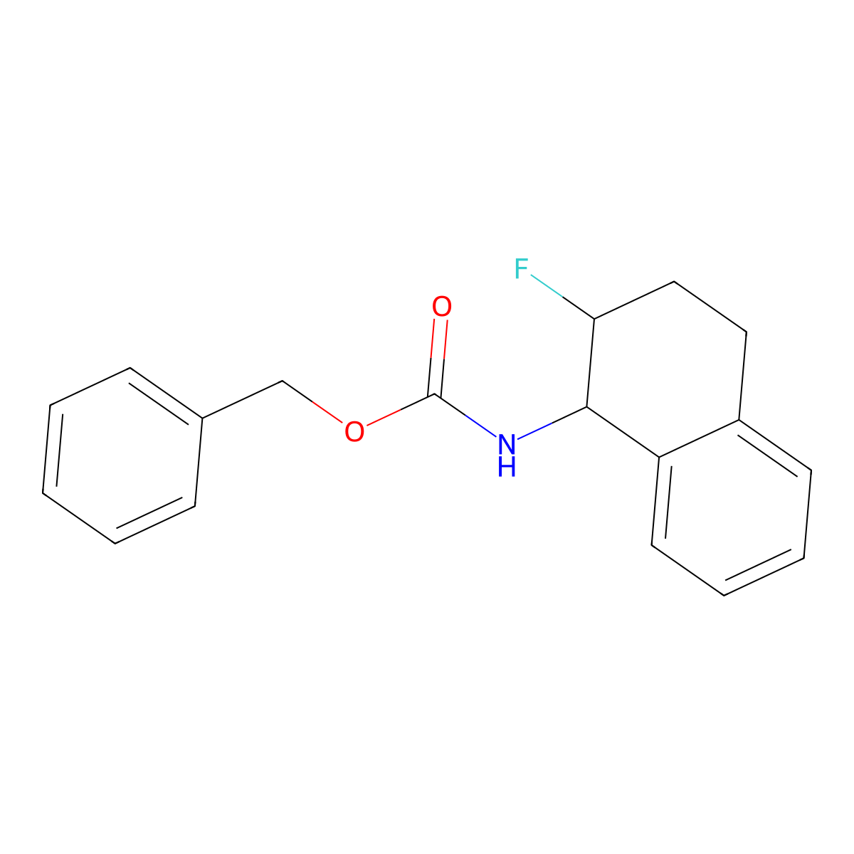 benzyl N-(2-fluoro-1,2,3,4-tetrahydronaphthalen-1-yl)carbamate molecular structure, CAS 2680673-01-0