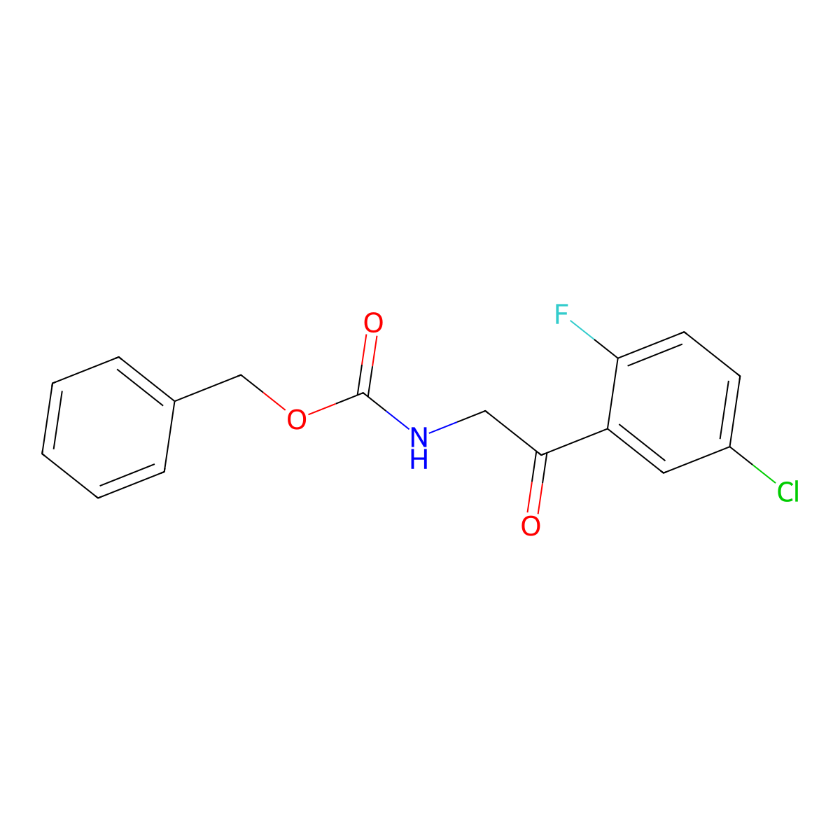 benzyl N-[2-(5-chloro-2-fluorophenyl)-2-oxoethyl]carbamate molecular structure, CAS 2680673-05-4