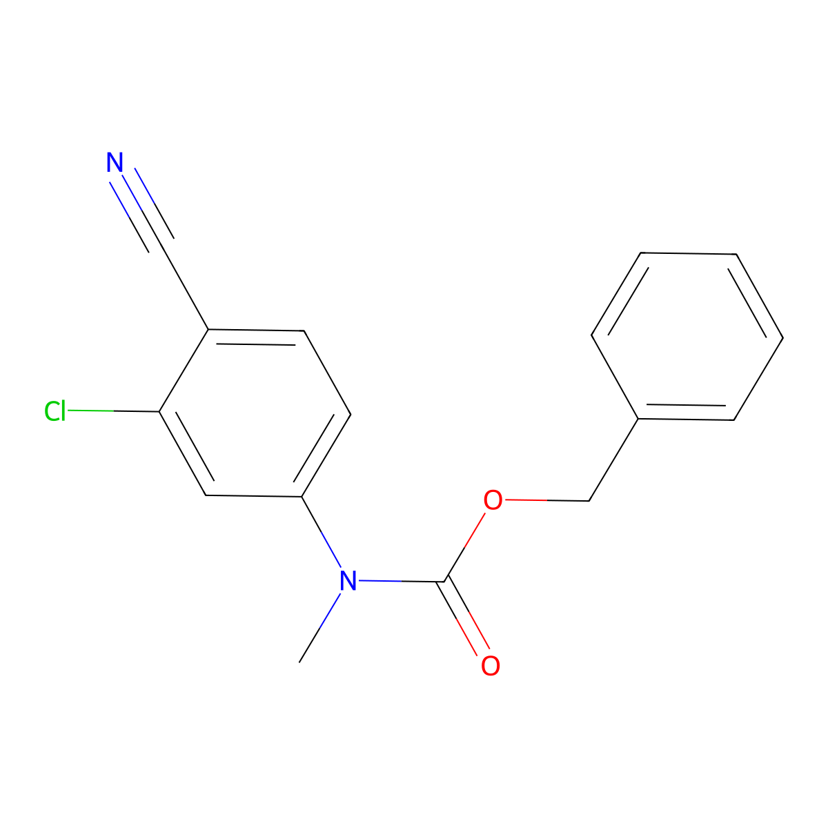 benzyl N-(3-chloro-4-cyanophenyl)-N-methylcarbamate molecular structure, CAS 2680673-20-3