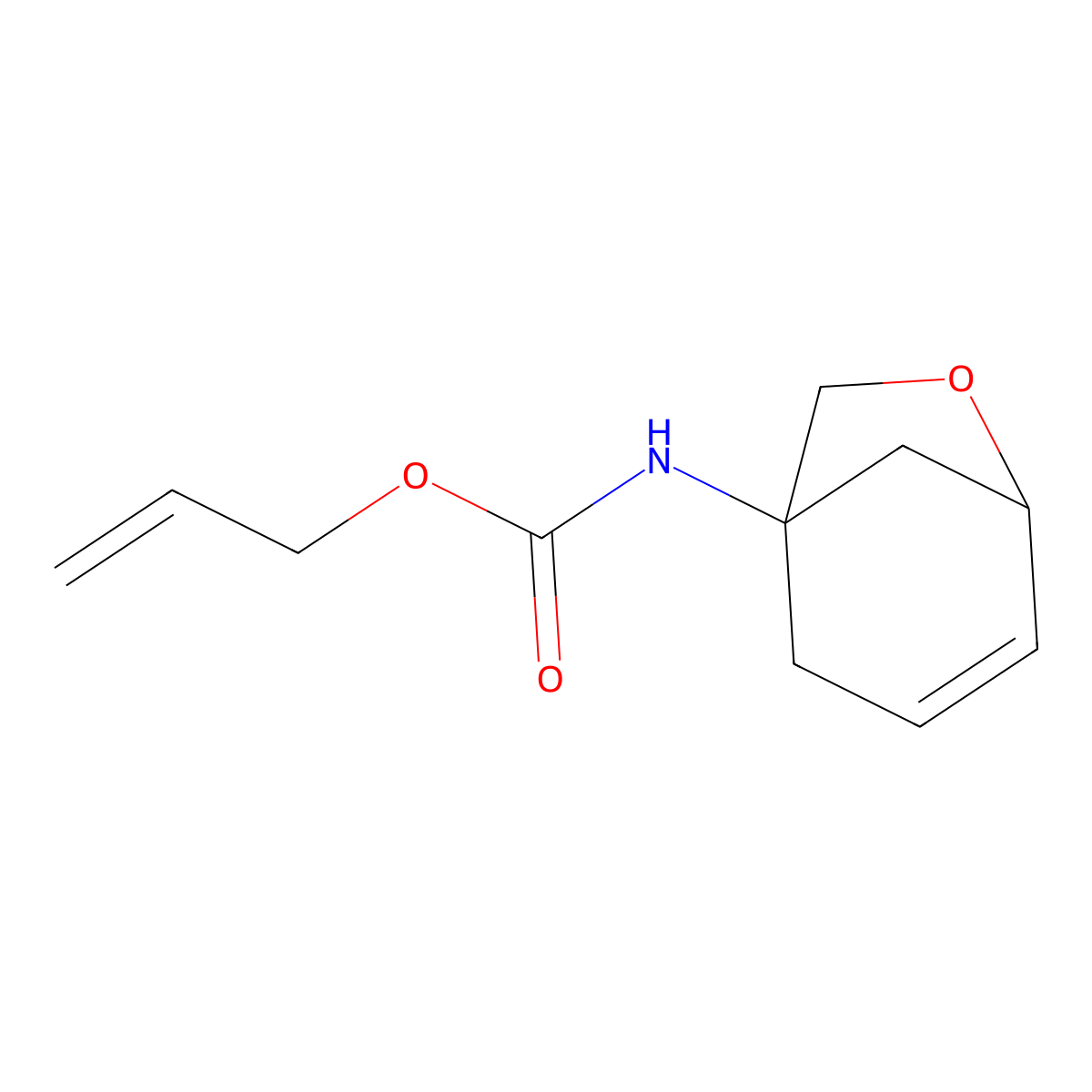 prop-2-en-1-yl N-{6-oxabicyclo[3.2.1]oct-3-en-1-yl}carbamate molecular structure, CAS 2680673-24-7